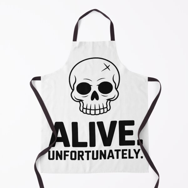 Item preview, Alive. Unfortunately. – Minimal Dark Humor Skull Design designed and sold by Thompika.