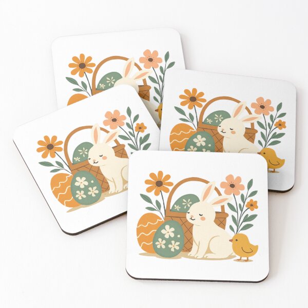 Item preview, Vintage Aesthetic Easter Bunny Basket | Cottagecore Spring designed and sold by Hydravisions.
