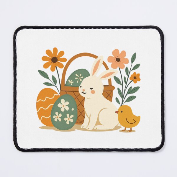 Item preview, Vintage Aesthetic Easter Bunny Basket | Cottagecore Spring designed and sold by Hydravisions.
