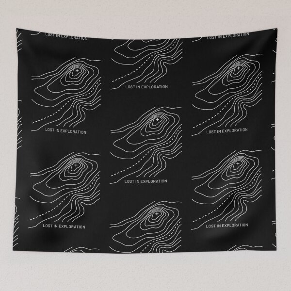 Item preview, Black and White Topographic Map designed and sold by MySimpleFlow.