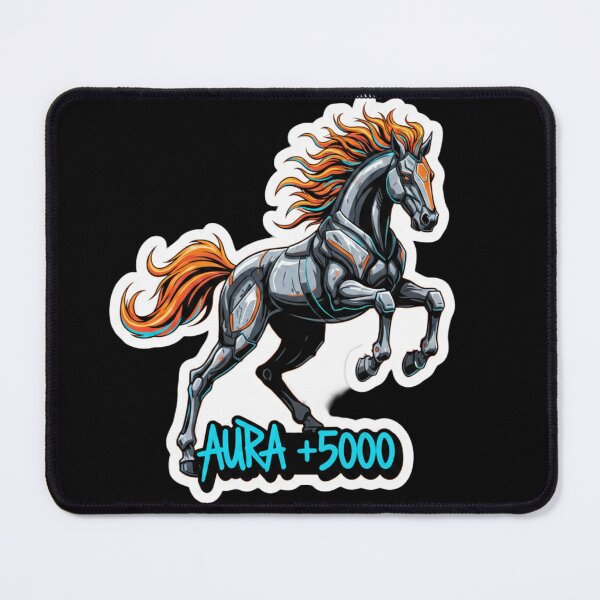 Item preview, Fire Horse - Aura +5000 Main Character Energy Sticker designed and sold by Ishqkidua.