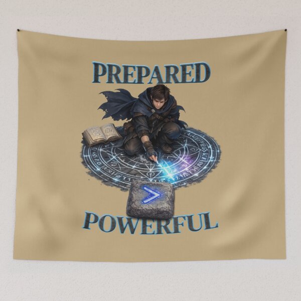 Item preview, Prepared Over Powerful Fantasy Mage — Strategy beats Strength designed and sold by SHHCreations.