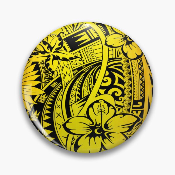 Item preview, Vibrant Yellow Polynesian Tribal Hibiscus Design designed and sold by artistwill.