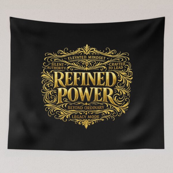 Item preview, Refined Power Luxury Typography Shirt – Modern Gold High Fashion Statement Streetwear Gift designed and sold by Williams Anderson.
