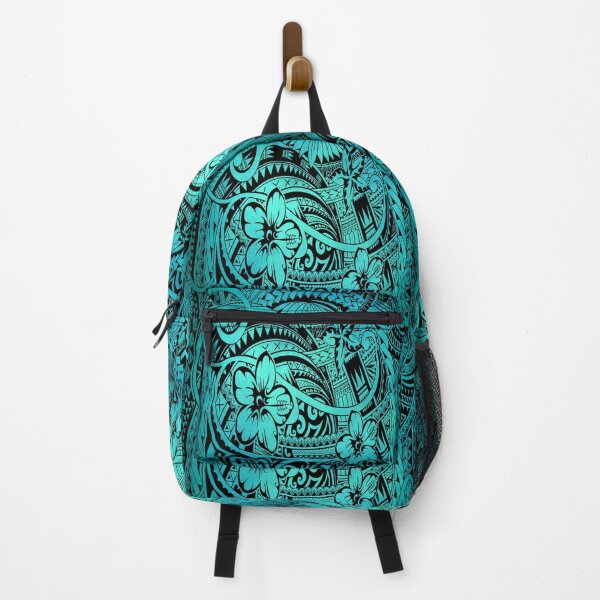 Item preview, Turquoise Polynesian Tribal Floral Design designed and sold by artistwill.
