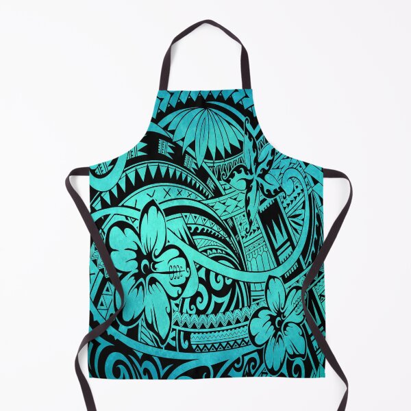 Item preview, Turquoise Polynesian Tribal Floral Design designed and sold by artistwill.