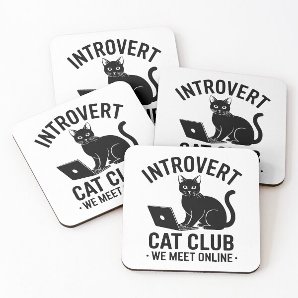 Item preview, Introvert Cat Club Shirt designed and sold by Thompika.