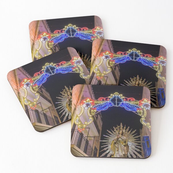 Item preview, Religious Night Procession With Illuminated Arch, Radiant Virgin Mary Statue, and Decorative Lights designed and sold by Nmallia.