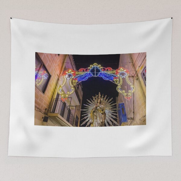 Item preview, Religious Night Procession With Illuminated Arch, Radiant Virgin Mary Statue, and Decorative Lights designed and sold by Nmallia.