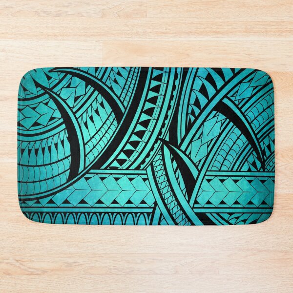 Item preview, Teal Polynesian Flow Tribal Pattern designed and sold by artistwill.