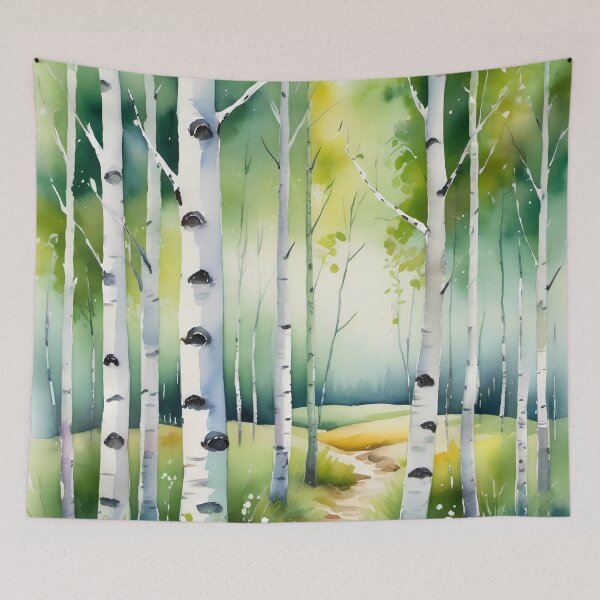 Item preview, Green birch forest designed and sold by Kraftbaum.