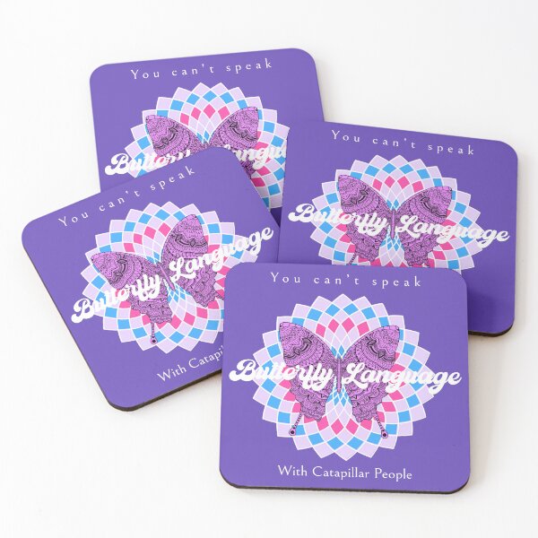 Item preview, You Can’t Speak Butterfly Language With Caterpillar People – Inspirational Transformation Quote designed and sold by TickleSharkDsg.