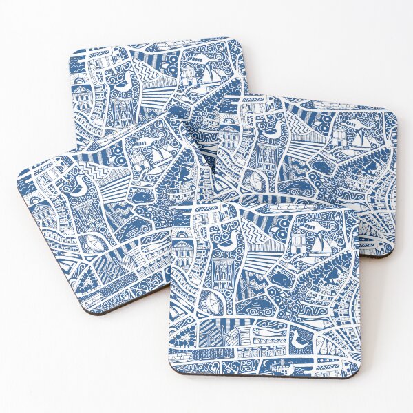 Item preview, rural seaside living blue designed and sold by scrummy.