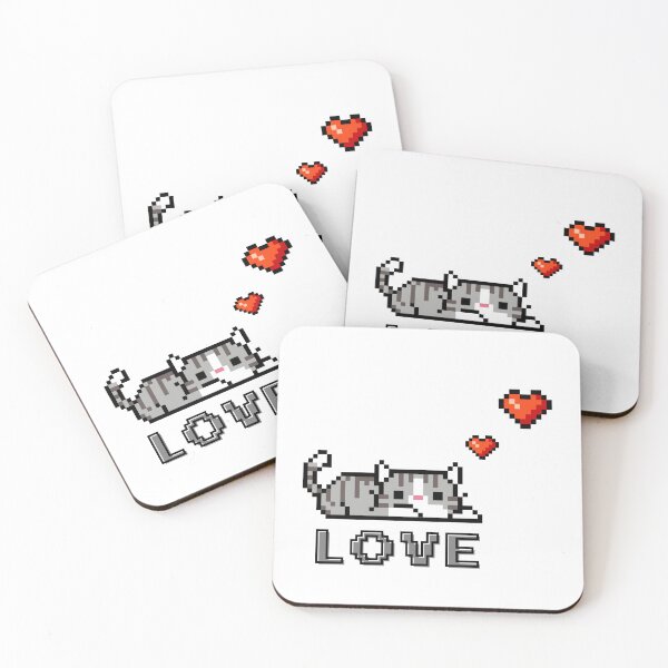 Item preview, Pixel Cat Love designed and sold by GGPopStudio.