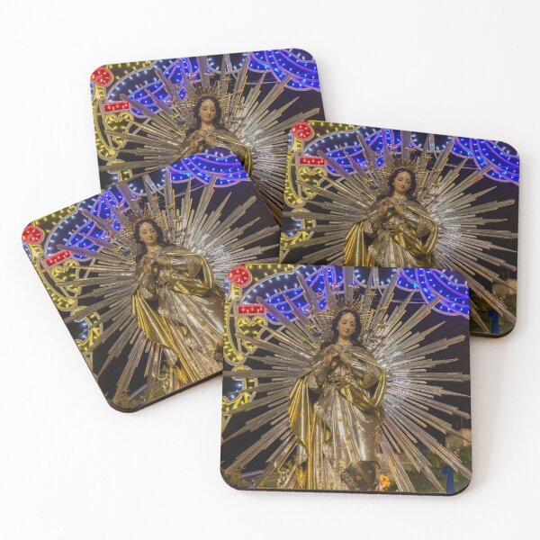 Item preview, Religious Night Procession With Illuminated Arch, Radiant Virgin Mary Statue, and Decorative Lights designed and sold by Nmallia.