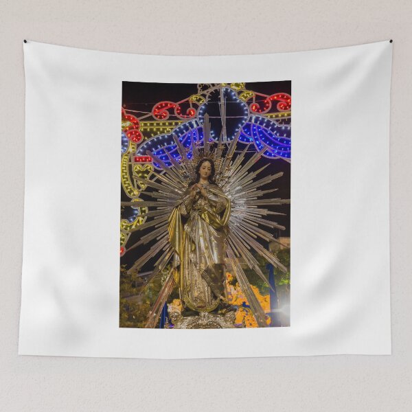 Item preview, Religious Night Procession With Illuminated Arch, Radiant Virgin Mary Statue, and Decorative Lights designed and sold by Nmallia.