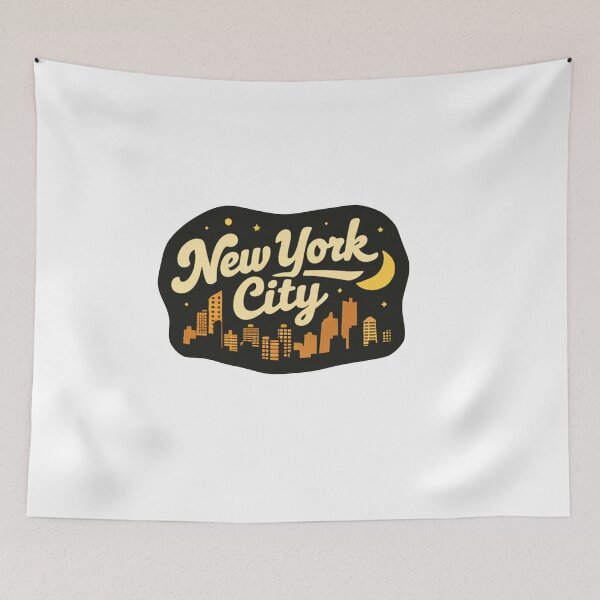 Item preview, New York Night Skyline Retro designed and sold by Bronse Wear.