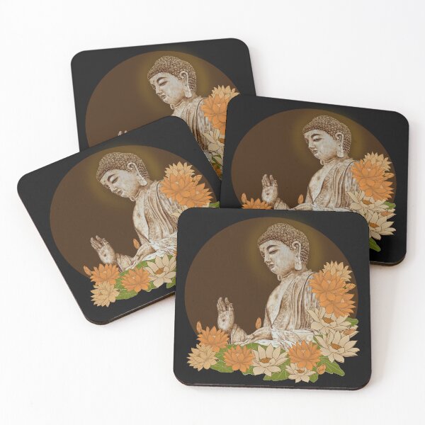 Item preview, Golden Serenity Buddha- Lotus Mandala Art designed and sold by MysticStillArt.