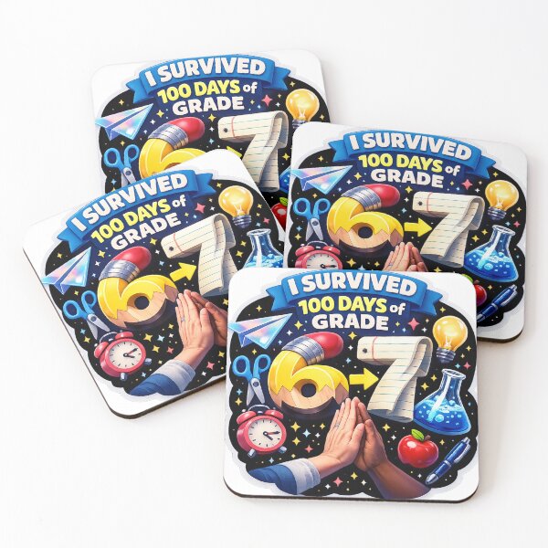 Item preview, I Survived 100 Days of 6th to 7th Grade – Epic Transition Sticker 2026 designed and sold by ARTCREATESHOP.