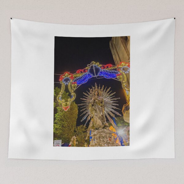 Item preview, Religious Night Procession With Illuminated Arch, Radiant Virgin Mary Statue, and Decorative Lights designed and sold by Nmallia.