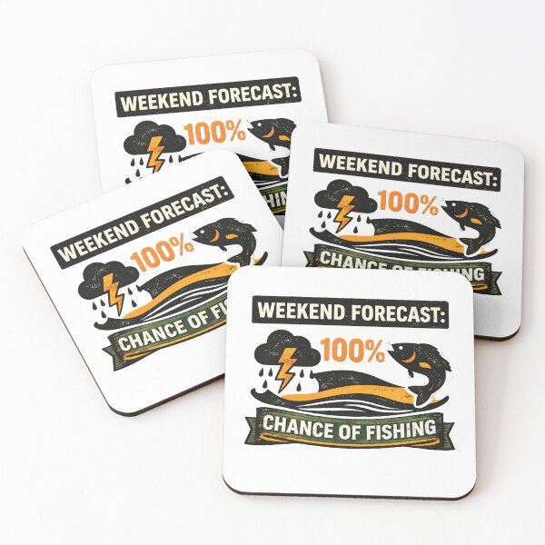 Item preview, Weekend Forecast 100% Chance of Fishing – Funny Fishing Lover Graphic Design designed and sold by RolMerch.