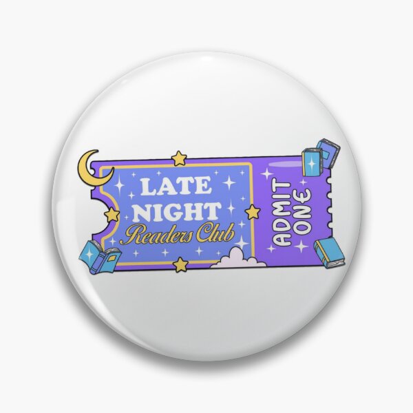 Item preview, late night reader club - retro ticket design designed and sold by JinxyArtistry.
