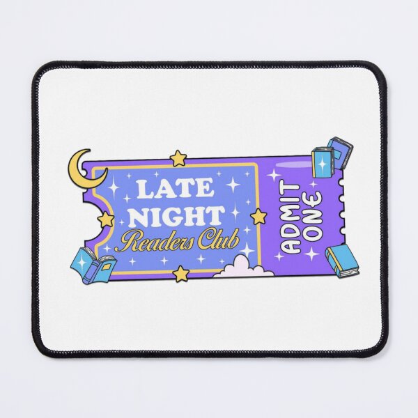 Item preview, late night reader club - retro ticket design designed and sold by JinxyArtistry.