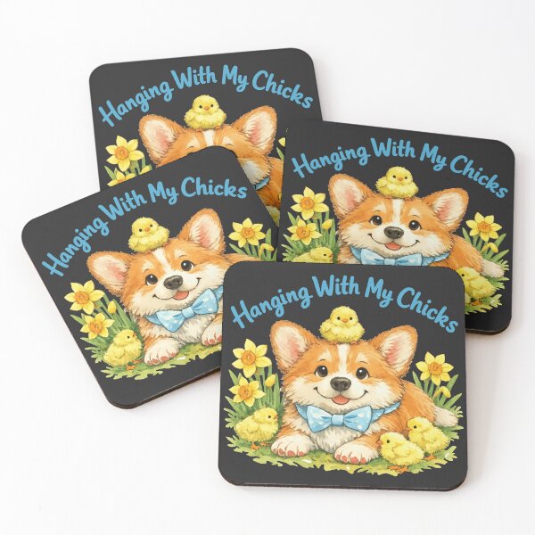 Item preview, Hanging With My Chicks - Easter Corgi Pun designed and sold by DigitalGlade.