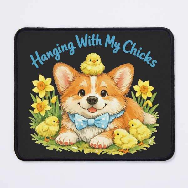 Item preview, Hanging With My Chicks - Easter Corgi Pun designed and sold by DigitalGlade.