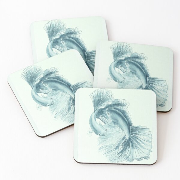 Item preview, Two Fish Watercolor designed and sold by Nikafreihafen.