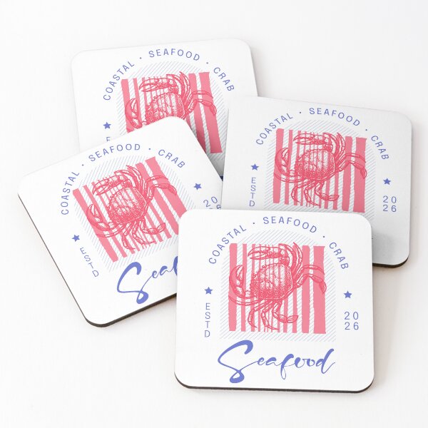 Item preview, Seafood Lovers Crab Stamp designed and sold by Dreambigdigital.