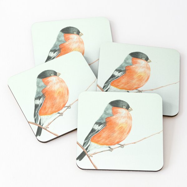 Item preview, bullfinch watercolor designed and sold by Nikafreihafen.