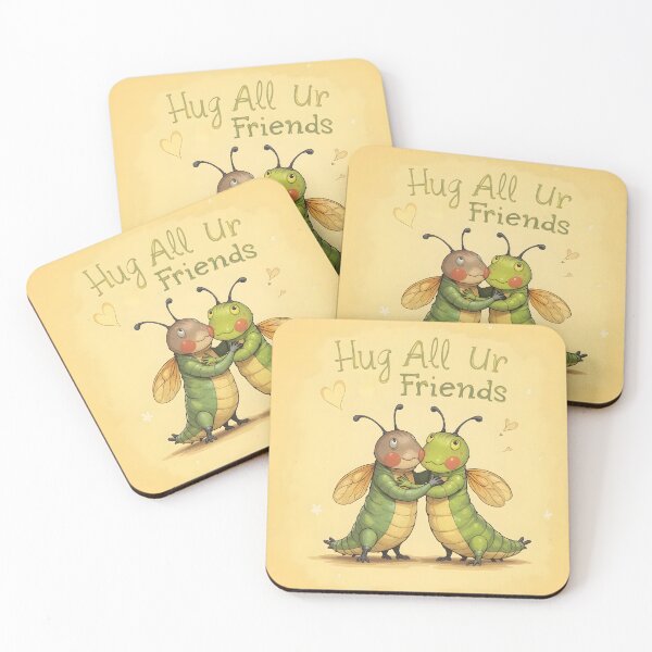 Item preview, Hug All Ur Friends - Cute Bugs Hugging Design designed and sold by WowDezign.