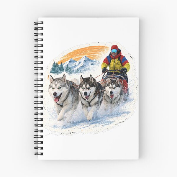 Item preview, Focused Owner Skijoring with a spirited Siberian Husky designed and sold by IndyQuests.