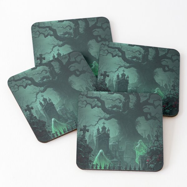 Item preview, Gothic Graveyard Spectral Spirits Moonlit Dark Fantasy Art designed and sold by Kynura.
