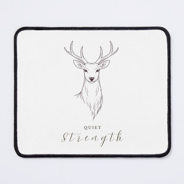 Item preview, Minimalist Deer Wall Art – Quiet Strength Affirmation – Neutral Woodland Décor – Animal Affirmation Series designed and sold by twilightprints.