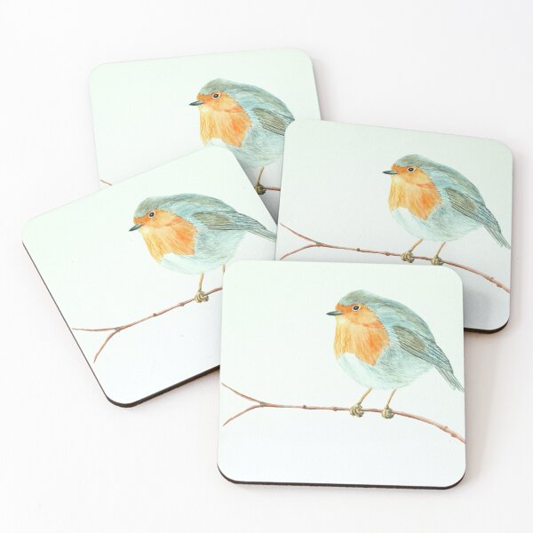 Item preview, robin watercolor designed and sold by Nikafreihafen.