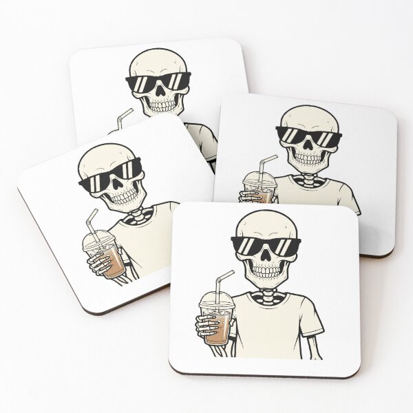 Item preview, Coffee Skeleton Funny Iced Coffee Sunglasses designed and sold by LoomLevel.