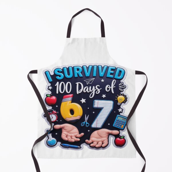 Item preview, I Barely Survived 100 Days of 6th Going on 7th – Funny School Sticker designed and sold by ARTCREATESHOP.