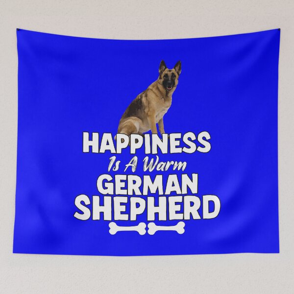Item preview, German Shepherd Owner Happiness Is A Warm German Shepherd Pet Dog Owner Art Design designed and sold by fantasticdesign.