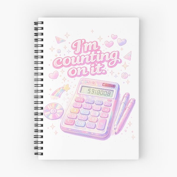 Item preview, Girl Math: I'm Counting On It 53180008 Calculator Meme Sticker | Funny Pink Aesthetic Gift designed and sold by DeluluDept.