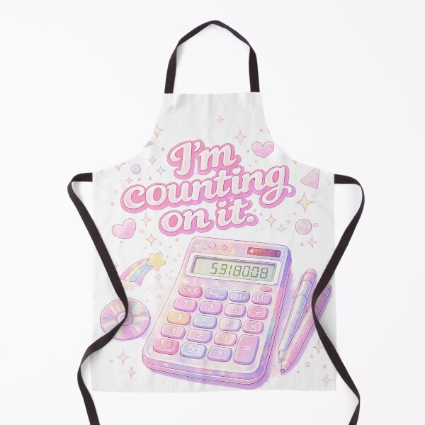 Item preview, Girl Math: I'm Counting On It 53180008 Calculator Meme Sticker | Funny Pink Aesthetic Gift designed and sold by DeluluDept.