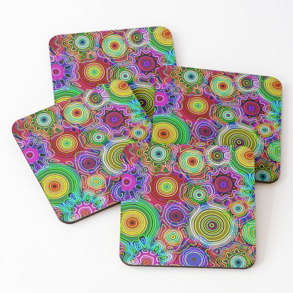 Item preview, Abstract Psychedelic Trippy Neon Pattern Illusion designed and sold by Prawny.