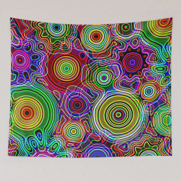 Item preview, Abstract Psychedelic Trippy Neon Pattern Illusion designed and sold by Prawny.