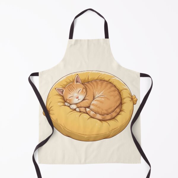 Item preview, Sleeping Cat on Lemon Pillow - Cozy Cavetown Art designed and sold by WowDezign.