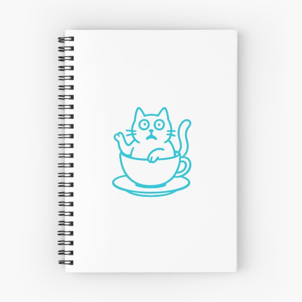 Artikelvorschau, Niedliche Katze in der Teetasse (Linienzeichnung) entworfen und verkauft von insof.