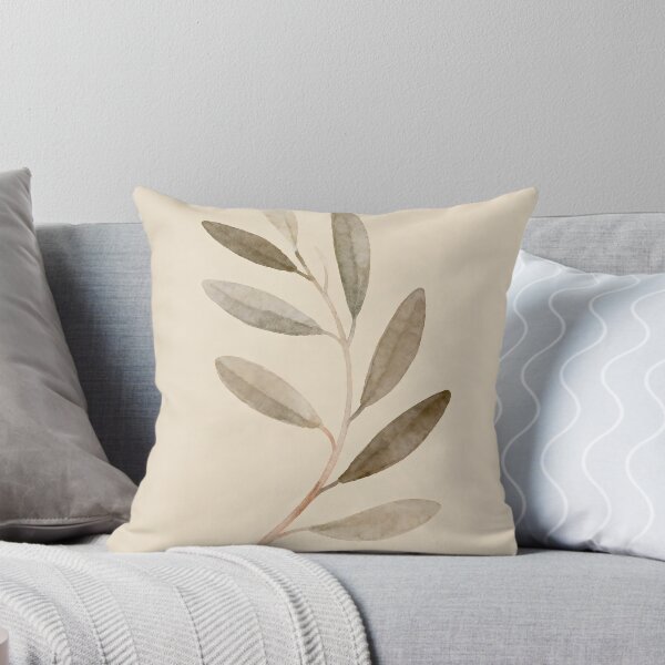 Item preview, Olive Branch Beige Botanical Wall Art | Neutral Minimalist Painted Botanical Print | Japandi Scandinavian Nature Decor designed and sold by sana designer.