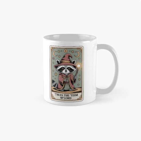 Item preview, Arte de la carta del Tarot "Twas The Tism Wizard Raccoon" designed and sold by Aesthetic Art.