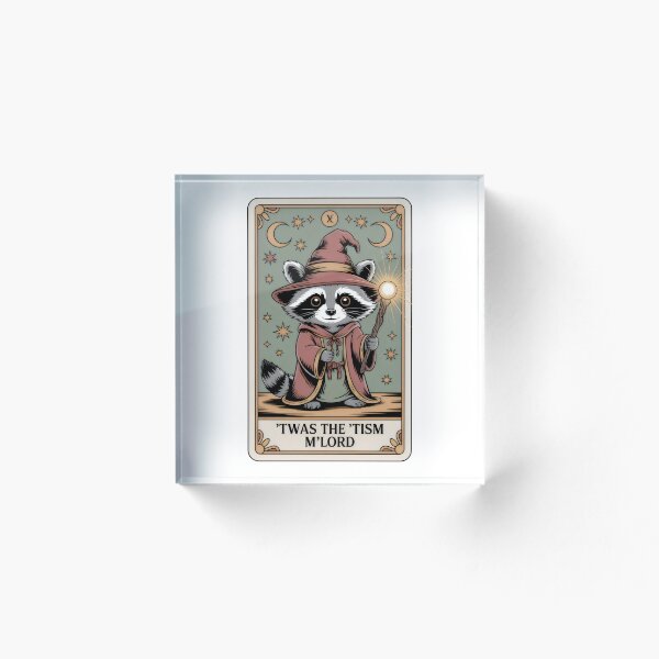 Item preview, Arte de la carta del Tarot "Twas The Tism Wizard Raccoon" designed and sold by Aesthetic Art.