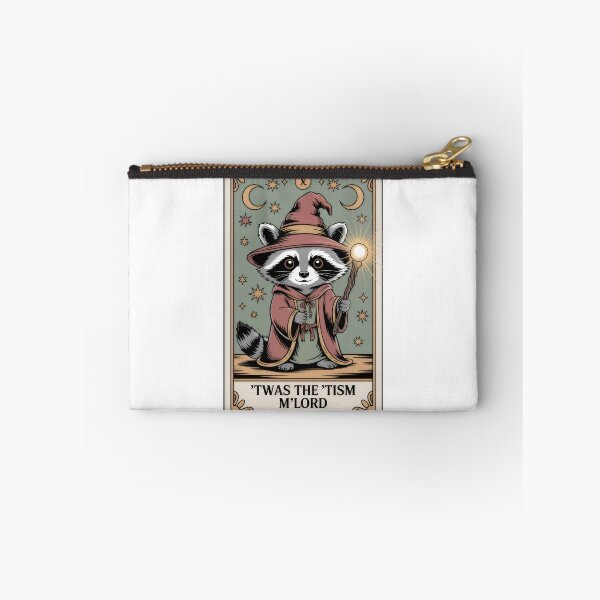 Item preview, Twas The Tism Wizard Raccoon Tarot Card Art designed and sold by Aesthetic Art.